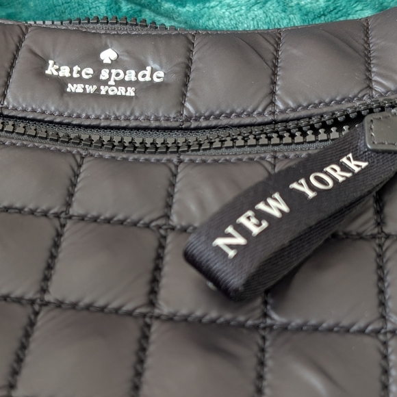Kate Spade Quilted Charcoal Crossbody Bag - Picture 5 of 5